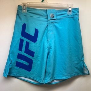 UFC SZ 28 Blue Wrestling Boxing Velcro and Tie Athlete Athletic Shorts